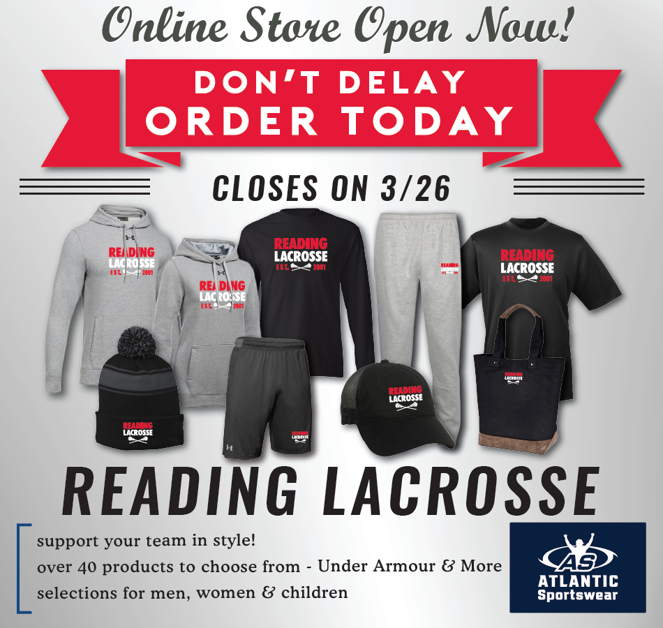 Reading Youth Lacrosse Apparel Store is Now Open!